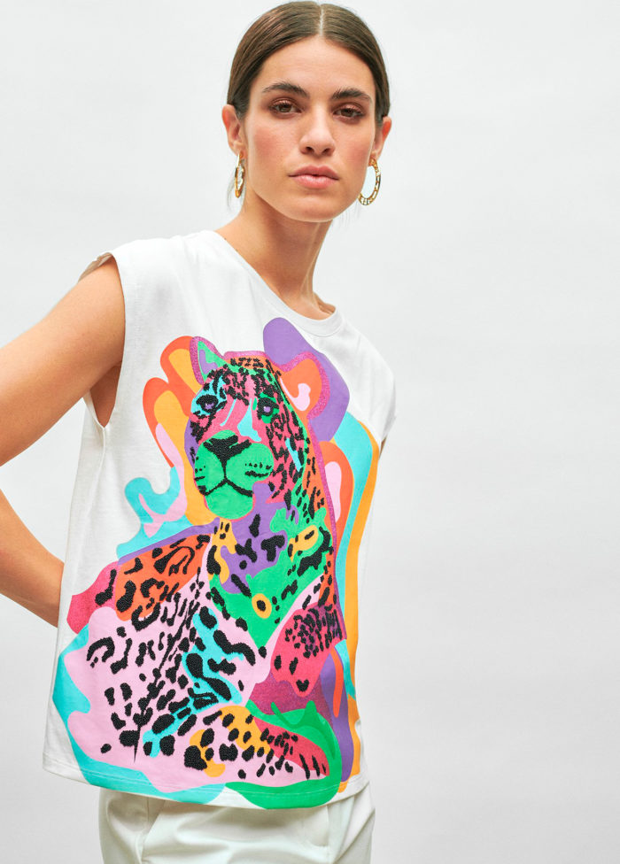 Camiseta de Lola Casademunt tigre multicolor caviar