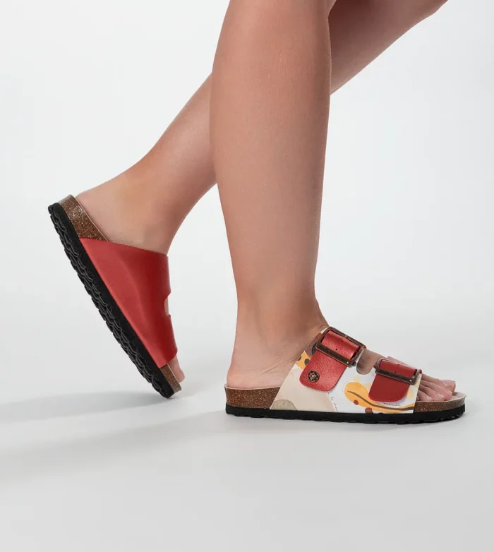 Sandalias bio de Anekke multicolor rojas - Imagen 7