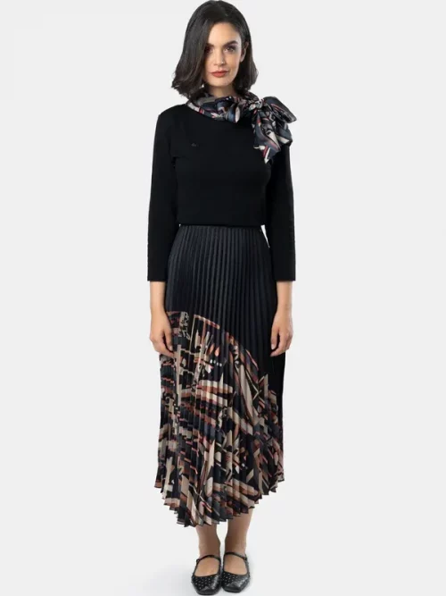 Falda de Anekke plisada negra Mademoiselle