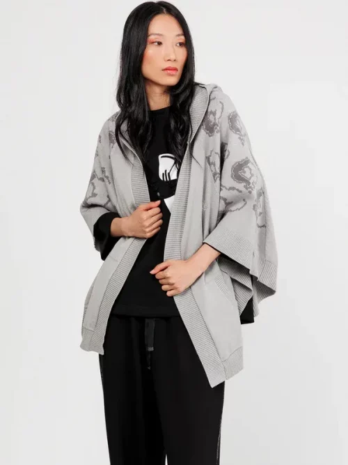 Chaqueta de Anekke estilo poncho gris