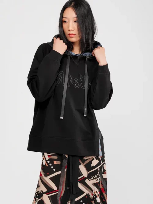 Sudadera Anekke con capucha negra