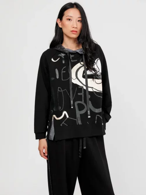 Sudadera de Anekke con capucha negra Nature Koko