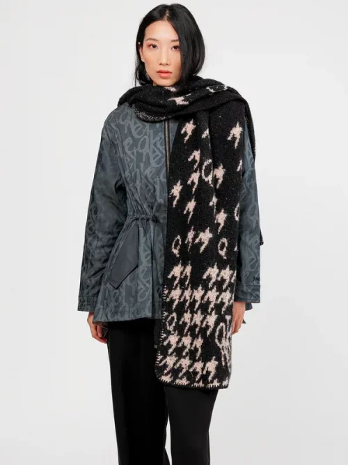 Bufanda de Anekke con capucha negra y beige