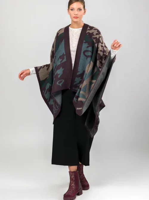 Poncho de Anekke azul y morado