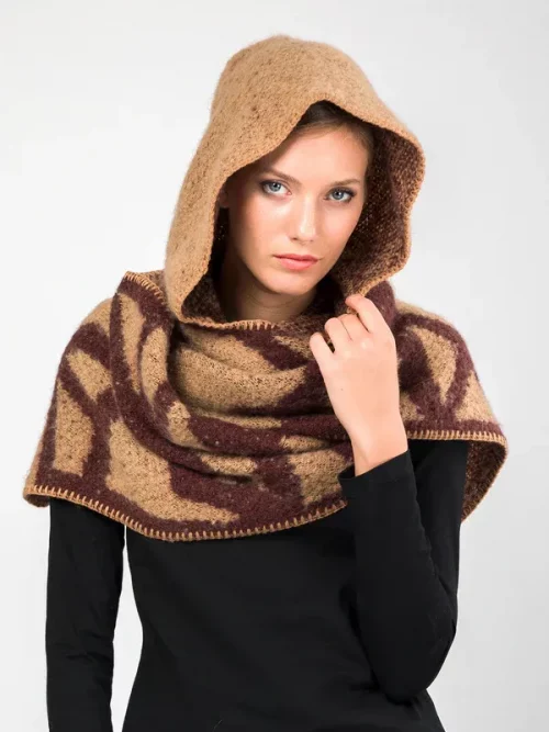Bufanda de Anekke con capucha beige