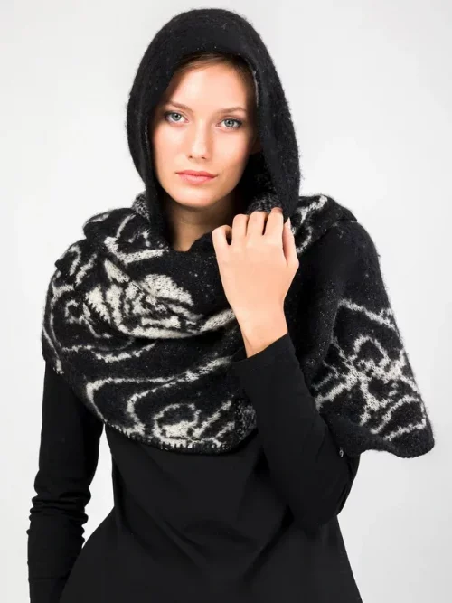 Bufanda de Anekke con capucha azul